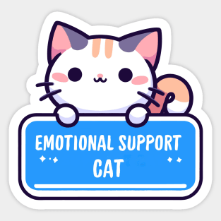 Kawaii Emotional Support Cat Sticker